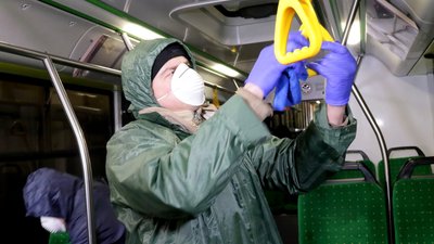 Коронавірус у Львові: у місті провели дезінфекцію громадського транспорту (ФОТО,ВІДЕО)