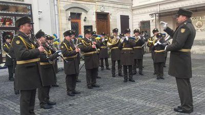 Як у Львові виступав військовий оркестр (ФОТО, ВІДЕО)