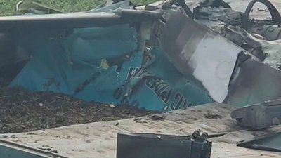 Росіяни збили власний винищувач Су-34 над окупованим Алчевськом (ВІДЕО)