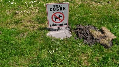 У центрі Львова на траві заборонили вигул собак (ФОТО)