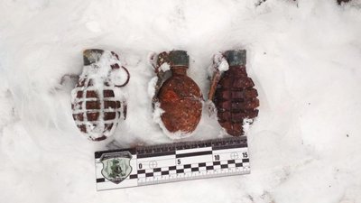У Львові неподалік від житлових будинків перехожі знайшли три бойові гранати
