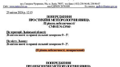 У Львові синоптики прогнозують туман та заморозок