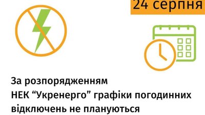 На Львівщині на День Незалежності світло не виключатимуть