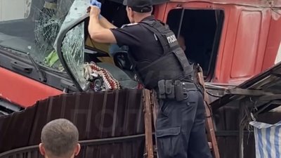 Як у Львові визволяли водія вантажівки (ВІДЕО)