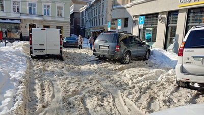У Львові комунальники не змогли почистити навіть платну парковку (ФОТО)