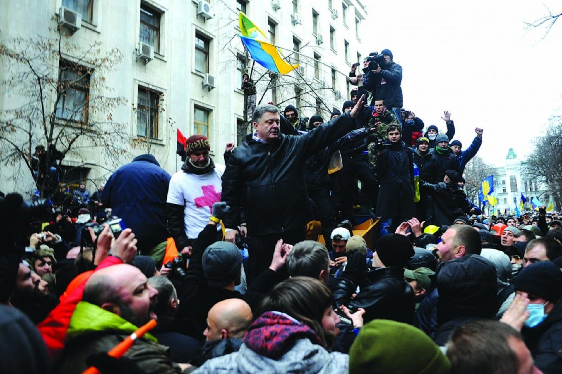 Порошенко за Революції Гідності. Фото: maidanbook