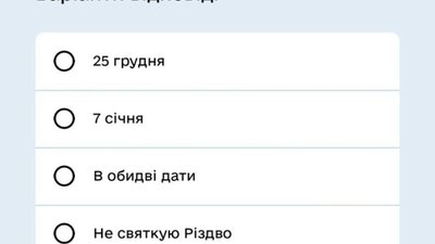 В Дії стартувало опитування про дату святкування Різдва в Україні