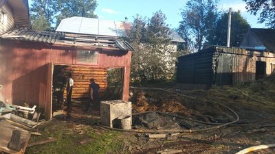 На Львівщині під час пожежі згоріло 7 тонн сіна