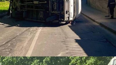У Львові перекинулась вантажівка