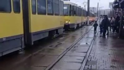 У Львові на кінцевій зупинці вечеряли трамваї (ВІДЕО)