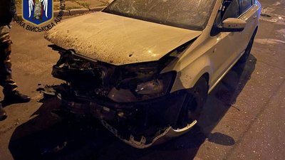 Наслідки падіння уламків в Подільському районі (ФОТО)