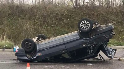 На Львівщині перекинувся автомобіль