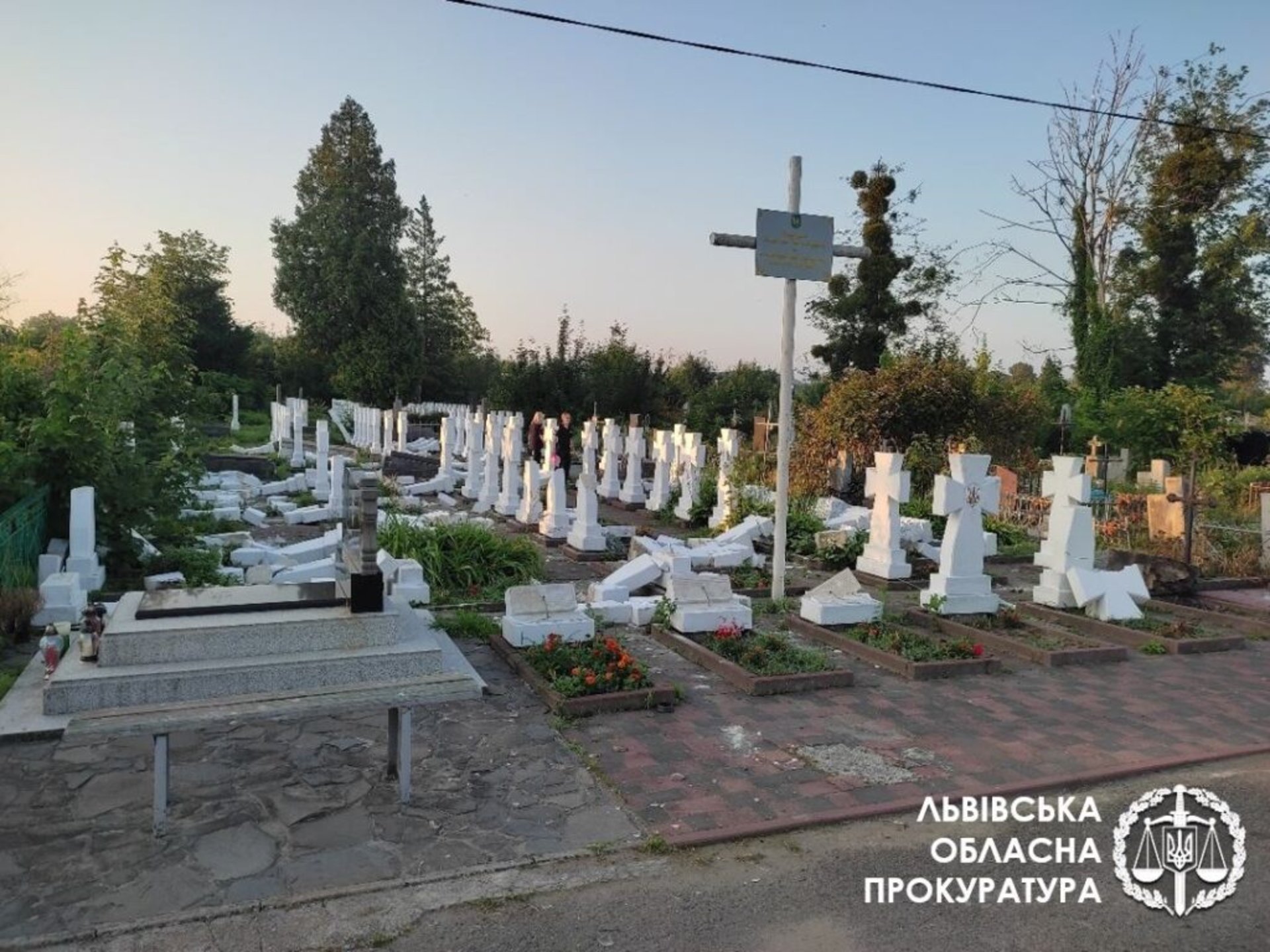 На Стрийщині за наругу над могилами Січових Стрільців та воїнів УГА судитимуть 20-річного чоловіка