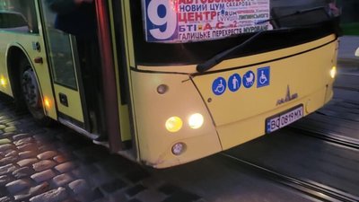 У Львові водій маршрутки різко гальмує без потреби
