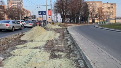 У Львові на перехресті Стрийська - Наукова будують хідник (ФОТО)