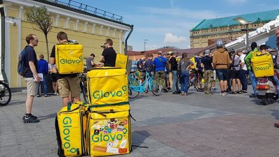 Київська група "Авангард" приєдналась до протесту кур'єрів Glovo