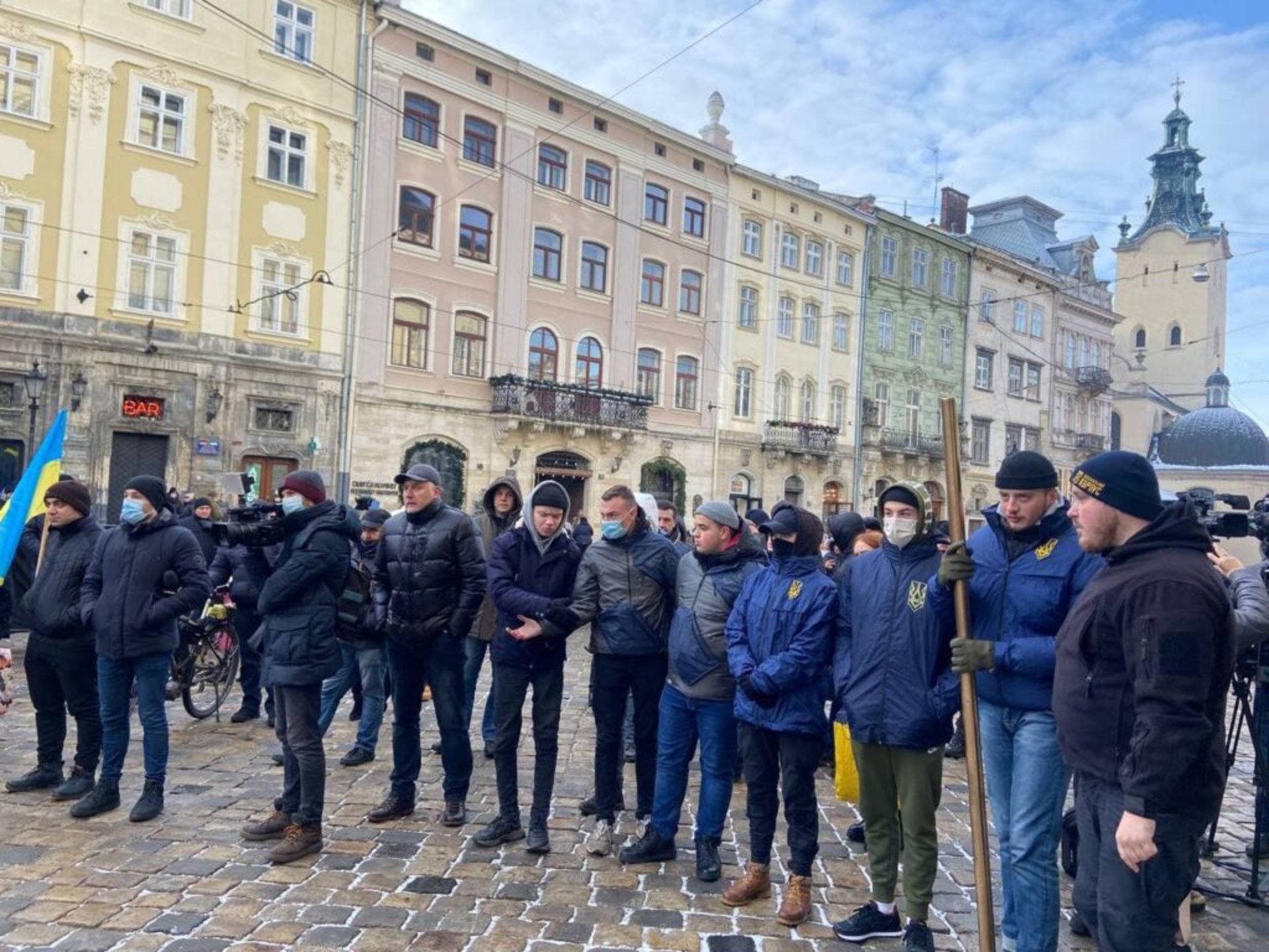 У Львові пікетували Садового, фото Нацкорпусу