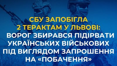 СБУ запобігла двом терактам у Львові