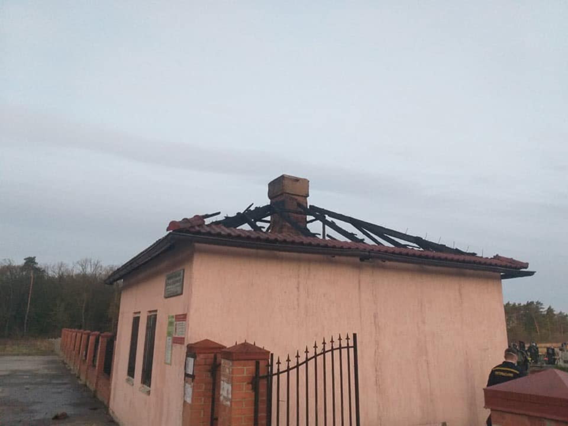 У Червонограді невідомі підпалили кладовище. Фото: Надя Земницька.