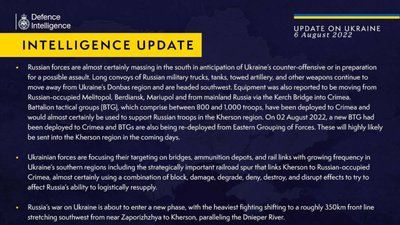 Британська розвідка повідомляє, що війна в Україні незабаром увійде в нову фазу