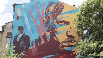 У четверті роковини смерті Василя Сліпака у центрі Львова відкрили мурал (ФОТО, ВІДЕО)