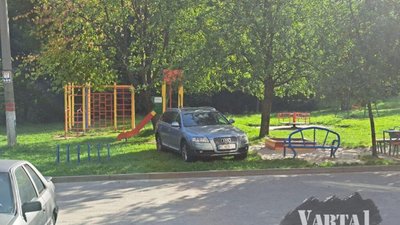 У Львові автомобілі паркуються на газоні (ФОТО)