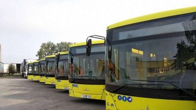 Як у Львові 20 автобусів простоюють під парканом