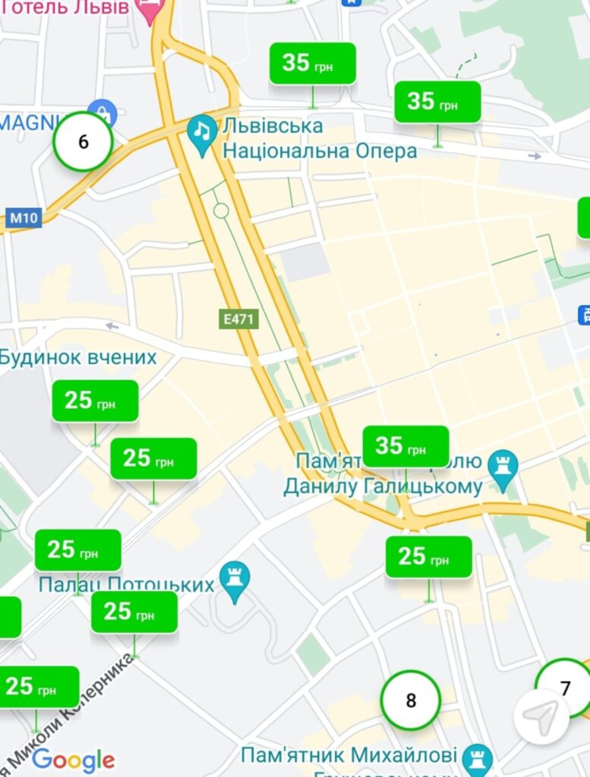 паркування у центрі Львова на вихідні, скрін Літинського