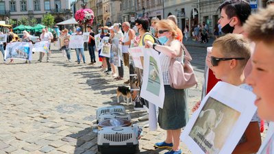 Не виконує обіцяного: активісти вимагають від Садового сучасного притулку для тварин (ФОТО)