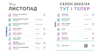 Що дивитися у Театрі Лесі у листопаді