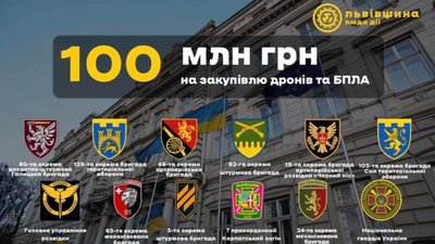 Львівська ОВА виділила на потреби ЗСУ ще 100 млн грн