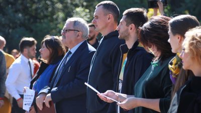 Сенцов у Львові взяв участь у письменницькому марафоні на підтримку політв'язнів (ФОТО)