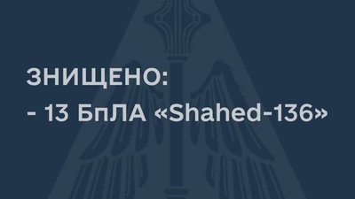 ЗСУ збили 13 іранських дронів-камікадзе