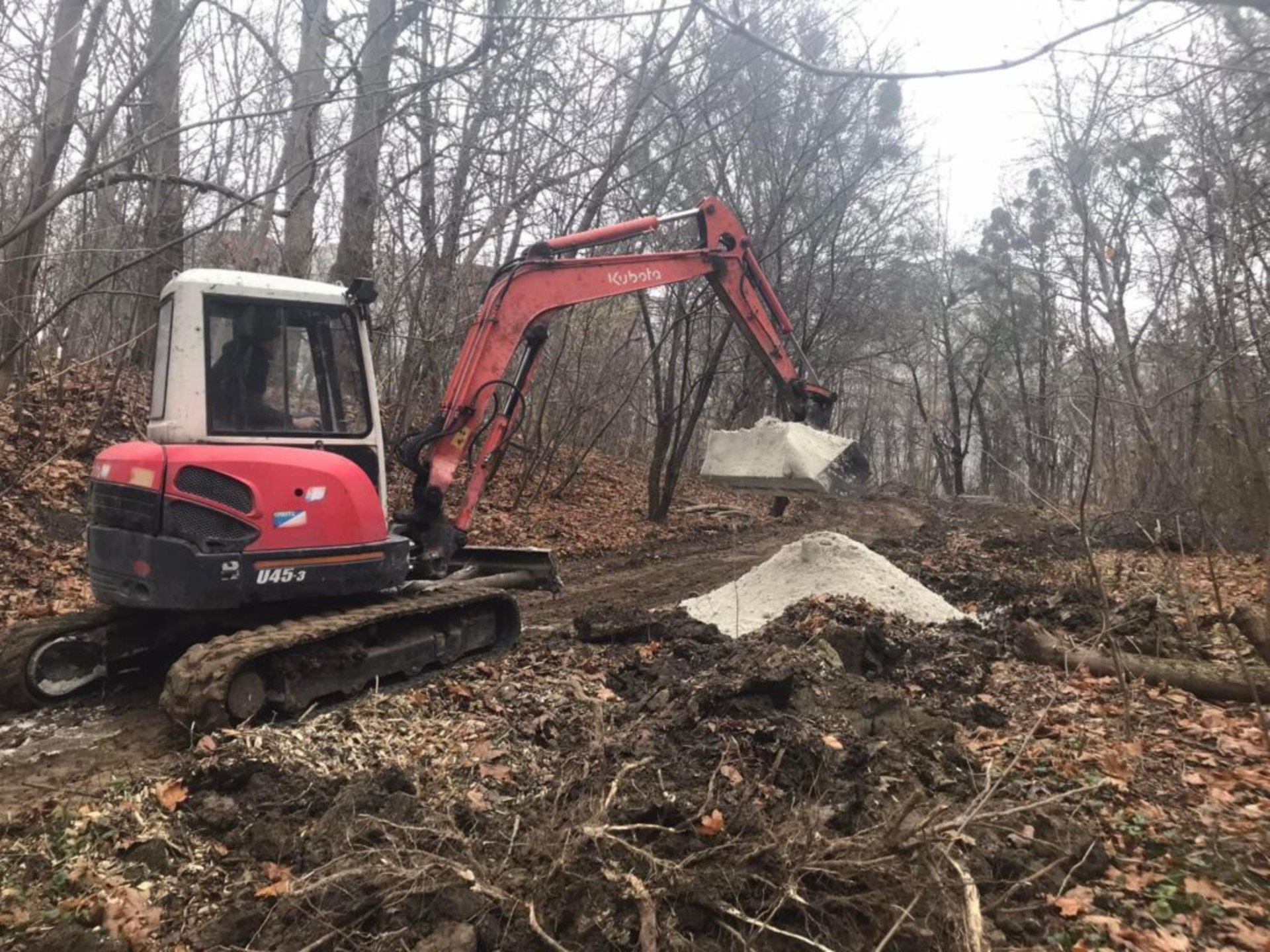 У Горіховому гаю почали облаштовувати доріжку