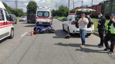 У Львові у ДТП потрапив мотоцикліст (ФОТО)