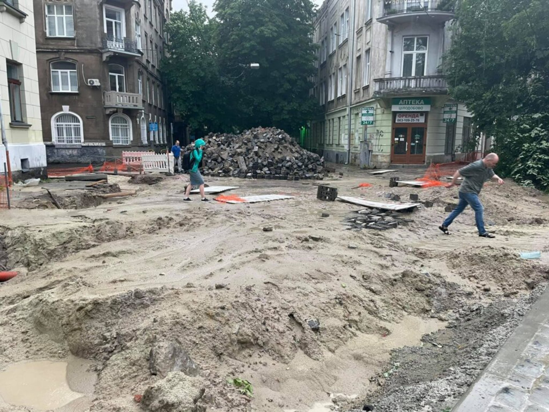 У Львові на вулиці Степана Бандери негода повалила дерева, фото Зручне місто