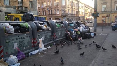 У центрі Львова вулиця закидана сміттям (ФОТО)