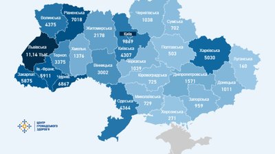 Львівщина не входить до трійки областей - лідерів за показниками смертності від COVID-19, - МОЗ