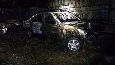 На Сокальщині вщент згорів автомобіль Пежо