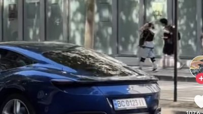 У Парижі помітили Ferrari на львівських номерах (ВІДЕО)