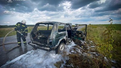 На трасі Броди - Червоноград згорів автомобіль
