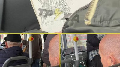 У Львові чоловік малював портрет у маршрутці