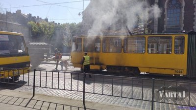 У Львові задимівся трамвай