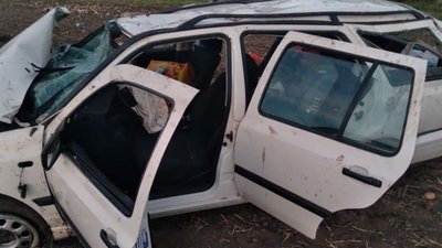 На Львівщині легковик з дітьми злетів з дороги у кювет (ФОТО)