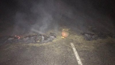 На Бущині під час Хеловіну водіїв лякали палаючими гарбузами (ФОТО)