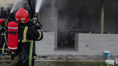 На Львівщині горіла дровітня (ФОТО)