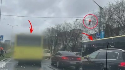 У Львові водії маршруток не бачать світлофорів (ВІДЕО)