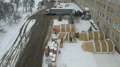 На Прикарпатті просто неба розгорнули мобільний госпіталь (ФОТО)