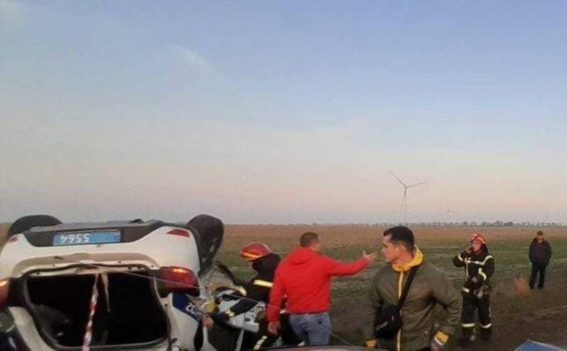На Одещині перекинувся поліцейський автомобіль