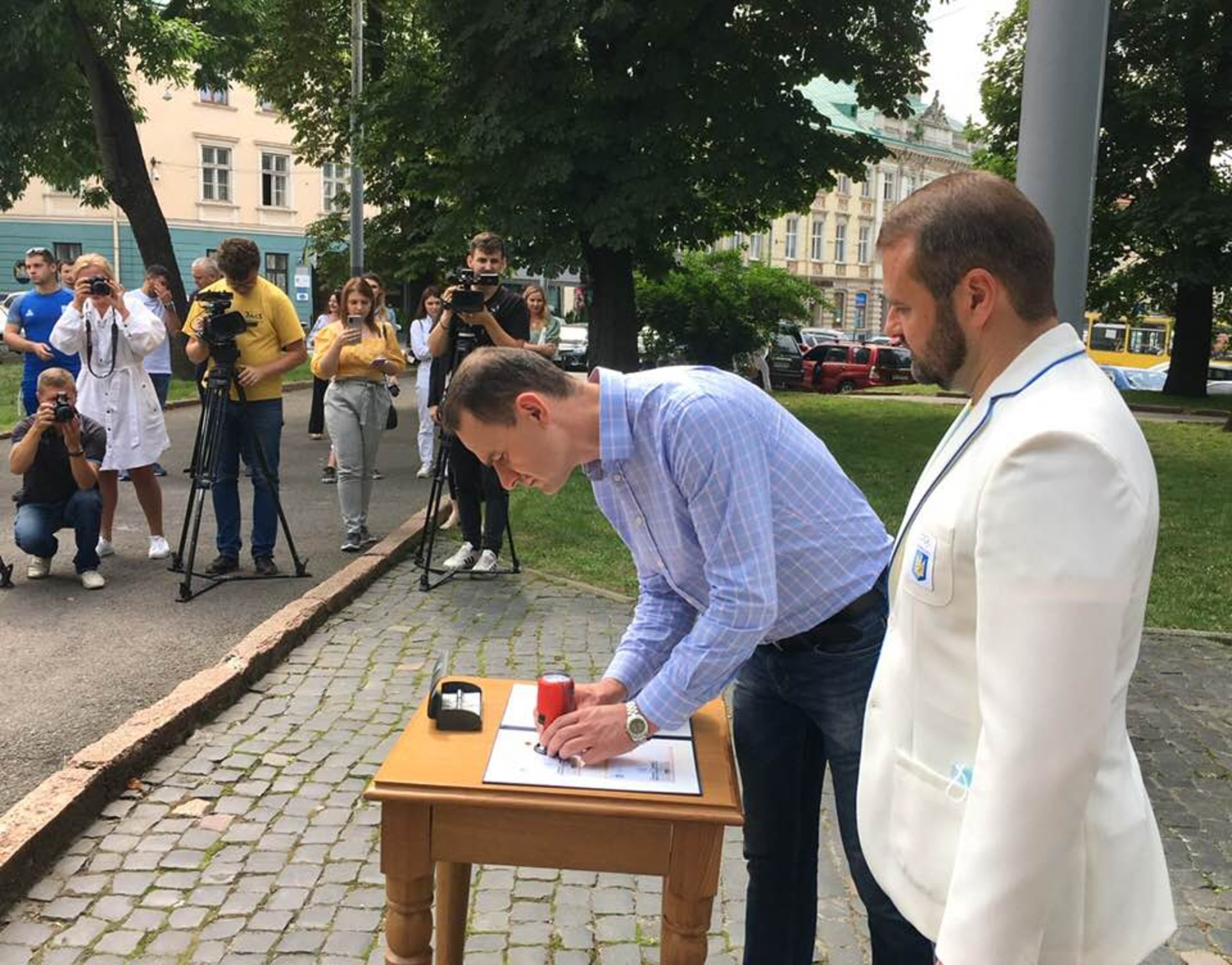 З нагоди Токійської Олімпіади у Львові відбулося спеціальне погашення поштової марки, фото Оксана Вацеба